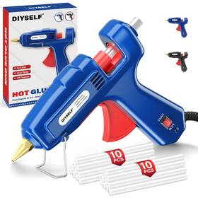 Diy1-1jq-20jb-bl Diyself Hot Glue Gun Full Size 1 Pcs With 20 Extra Blue