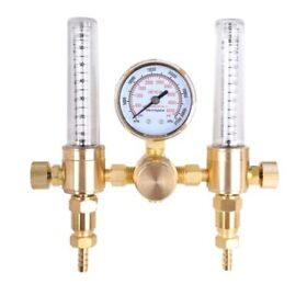 Syb-80003716 Dual Output Argon Co2 Regulator Flow Meter For Tig Mig Welding 10-60 Sfch 0