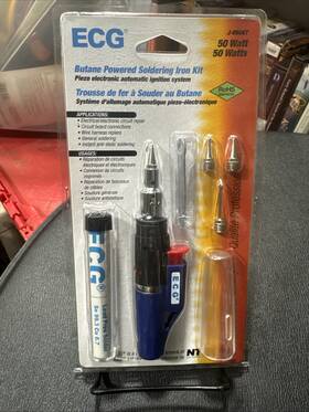 J-050kt Ecg Butane Powered Soldering Iron Kit 50w