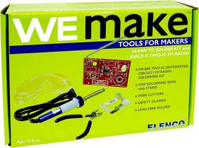 Wm-sk200 Electronics Llc Wemake Fm Radio Diy Soldering Kit With Tools Iron Side Cutters S