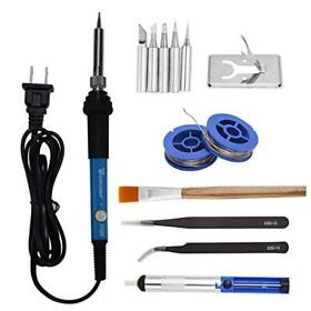 Electronics Soldering Iron Kit 60w 110v Adjustable Temperature Welding Tool Set