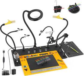 Nzm120gj Eooku Helping Hands Soldering Station With Heavy-duty Steel Base Yellow And Black