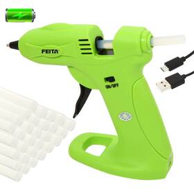 Ft-chgg30 Feita Cordless Usb Rechargeable 2650mah Mini Wireless Hot Melt Glue Gun Green