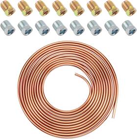 Guan-5 Figpade Guan-5/6 25ft 5/16 Brake Line Kit Iron Copper Plated Flexible Brakes Lines Tubing Ki