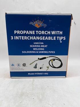 Ysnax1-092 Flame King Propane Gas Torch Kit With 3 Burners For Melting And Brazing