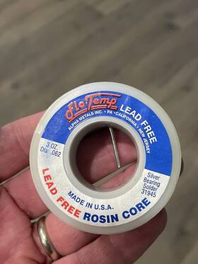 31945 Flo-temp Lead Free Solid Wire Silver Bearing Solder .062 Inch Diameter 3oz