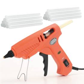 1pc-jq Flzosper 60/100w Full Size Hot Glue Gun With 20-piece Sticks Dual Orange