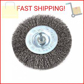 Forney 032277727397 72739 Wire Wheel Brush Coarse Crimped With 1/4-inch Hex Shank 4-inch-by