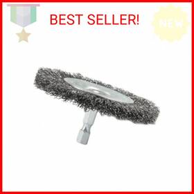 Forney Industries Inc 72735 Wire Wheel Brush Coarse Crimped With 1/4-inch Hex Shank 3-inch-by