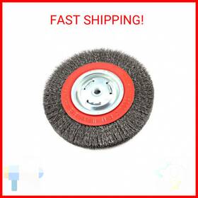 Forney Industries Inc 72762 Wire Bench Wheel Brush Wide Face Coarse Crimped With 1/2-inch And