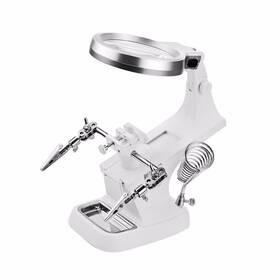 Glam Hobby 534634 Third Hand Soldering Solder Iron Stand Holder Magnifier Helping Station Tool