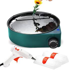 Gloozlx 715748057420 Hot Glue Pot For Crafts With 20w Mini Gun And 40 Sticks Full Size Green