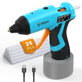 Gt01001-2a-01 Gogonova Cordless Hot Glue Gun 15s Fast Preheating 5ah Built-in Blue