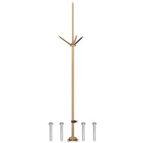 Ltgrod58 Gounengnail Copper Lightning Rod Kit With Down Conductor Clamp Ul Listed For Roof Bronze