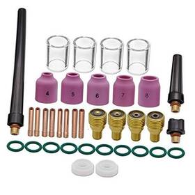 Gz-tools 45v42 45v43 45v44 45v45 36pcs Tig Gas Lens Collet Body #10 Cup Alumina Nozzle Kit For Pta Db Sr Wp