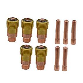 17gl332 Gztigweld Tig Welding Torch Stubby Gas Lens Collet Body 3/32 Inch And 10n24s
