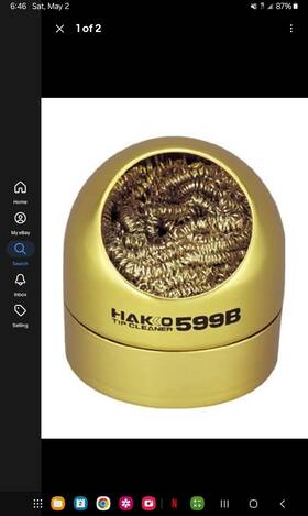 599b-01 Hakko Soldering Tip Cleaner - Wire Type 599b Fine Metal Coils Simple To Use