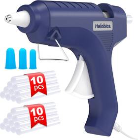 Tgg4001bu Halobios Hot Glue Gun With Preheating 20 Sticks Full Size For Diy Crafts And Blue