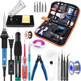 Handskit 744110490633 Soldering Iron Kit Electronics 21-in-1 60w Adjustable Temperature Ir Handskit 744110490633 Soldering Iron Kit Electronics 21-in-1 60w Adjustable Temperature Ir