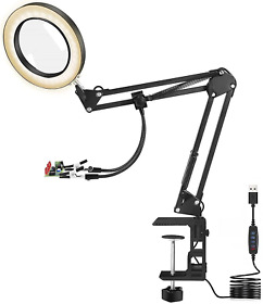 Helping Hands Magnifier Soldering Clamp Stand 5x Magnifying Desk Lamp Helping Hands Magnifier Soldering Clamp Stand 5x Magnifying Desk Lamp