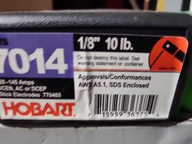 169359 Hobart Filler Metals Stick Welding Electrodes 7014 1/8 Inch X 14 L 10-lb