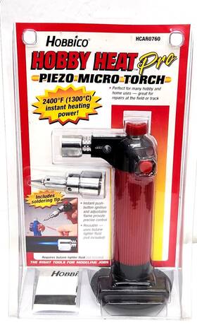 R1s2b3 Hobbico 708066707603 New Hobby Heat Pro Piezo Micro Torch Red Self Igniting Refillable