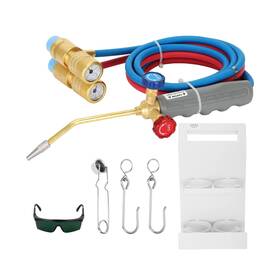 Hosile 674012894331 Update Oxygen Mapp Torch Kit Dual Gauge Design With Portable Cylinder Metal