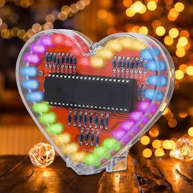 Icstation Gy21248-2 Soldering Practice Kit Heart Shaped Led Light Project Rgb L