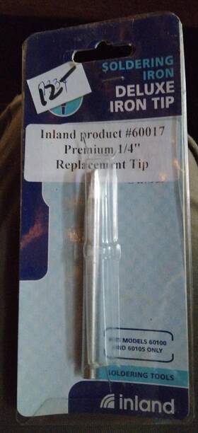 60105 Inland 742423600077 Soldering Iron #60017 Premium 1/4 Inch Replacement Tip Models 60100 And