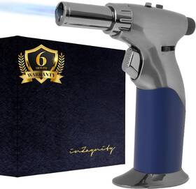 Dft-505 Inzaynity Dual Flame Butane Torch Gun - Refillable Luxury Hand Held Mini Blow