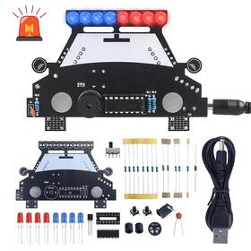 Is Gy21352-1 Icstation Soldering Practice Kit Police Car Shape Project With 8 R