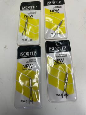 7545-100 Iso-tip High- Efficiency Ceramic Replacement Solder Lot Of 4 New 7545-100 Iso-tip High- Efficiency Ceramic Replacement Solder Lot Of 4 New