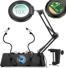 Ivmaie 744110233025 Helping Hands Soldering Station 10x Magnifying Glass With Light 4 Magnetic Pcb Ivmaie 744110233025 Helping Hands Soldering Station 10x Magnifying Glass With Light 4 Magnetic Pcb