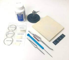 Jt-400712 Jts Soldering Kit For Jewelry Making Handy Flux 3rd Hand Base Fiber Grip Tweezers Jt-400712 Jts Soldering Kit For Jewelry Making Handy Flux 3rd Hand Base Fiber Grip Tweezers