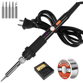60wsr K Kernowo Soldering Iron Kit 60w 110v Adjustable Temperature With 5pcs