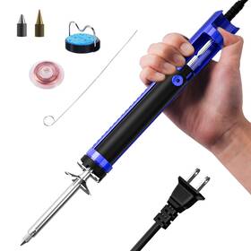 K Kernowo 733277633434 Desoldering Gun Solder Sucker Iron Electric Tool Wit