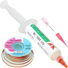 Kl-533 Kellyshun L-2015 No Clean Soldering Flux Paste And Solder Wick For