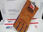 Kh643 Gloves Brown Electric Men Welding Large Fast-usa-ship Leather Lincoln