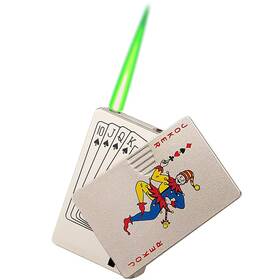 Klasyt 853272400766 Jet Torch Lighter Windproof Green Flame Refillable Butane Gas Metal Poker Co