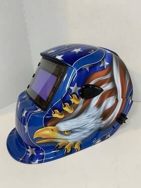4117 Kt Industries Inc Welding Helmet Solar Mig Mask Auto Darkening American Eagle Stars Damaged