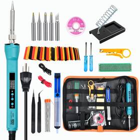 Kyzhxvo 729162152050 Soldering Iron Kit 90w Led Digital Gun Kits Adjustable Temperature