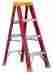 L-3016-04 Louisville Ladder Fiberglass Folding Step 300 Lbs Heavy Duty 4 Stepladder Platform New 728865108487