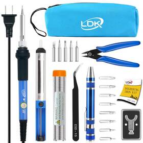 Ldk 728120395508 Soldering Iron Kit 60w Adjustable Temperature With 5pcs Different Tips Deso Ldk 728120395508 Soldering Iron Kit 60w Adjustable Temperature With 5pcs Different Tips Deso