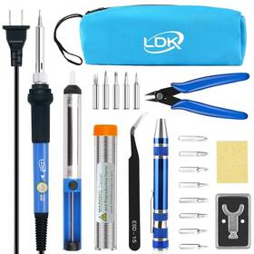 Ldk 728120395515 Electric Soldering Iron Kit 60w Adjustable Temperature Welding Tools With 5pcs D