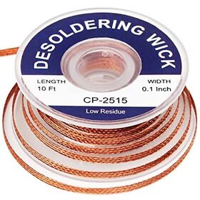 Lesnow Solder Wick Braid With Flux Super 10ft Length Desoldering