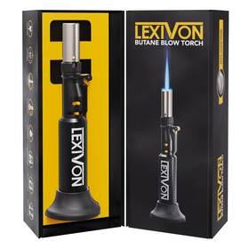 Lx-760 Lexivon Butane Blow Torch Refillable Upright Lighter With Adjustable Flame An