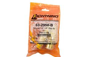 63-2950-b Lightning Mig Replacement Tip Gold Nozzle 1/2 1/8 Made In Usa