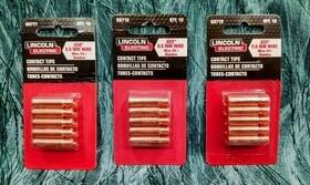 10pks Lincoln Electric Kh711 Kh710 And Contact Tips .030/0.8 .025/0.6 Lot Of 3