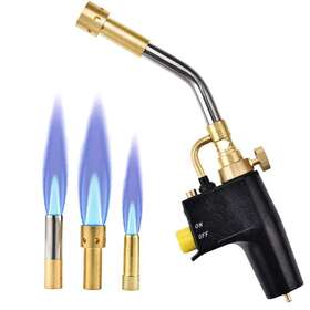Livosa 379760613181 Heat Propane Mapp Torch Multi Purpose Includes 3 Nozzles/tips High Int