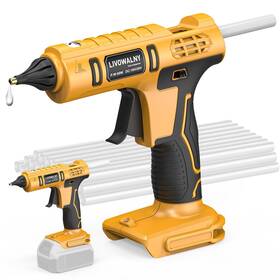 067010004 Livowalny Cordless Hot Glue Gun Compatible With Dewalt 20v Yellow